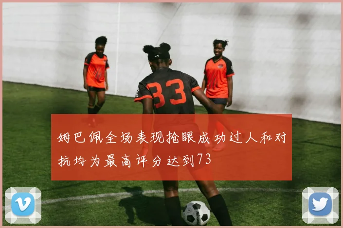 姆巴佩全场表现抢眼成功过人和对抗均为最高评分达到73
